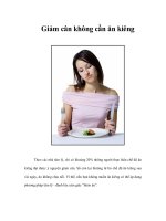Tài liệu Giảm cân không cần ăn kiêng ppt
