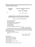 Tài liệu Mẫu Đơn đề nghị cấp Giấy chứng nhận đủ điều kiện kinh doanh cho cửa hàng, trạm bán lẻ xăng dầu pdf