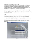 Tài liệu Cách cài đặt và cấu hình Windows Server 2008 pdf