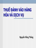 Tài liệu TÀI LIỆU: THUẾ ĐÁNH VÀO HÀNG HÓA VÀ DỊCH VỤ doc
