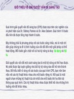 Tài liệu GIỚI THIỆU VỀ GIẢI QUYẾT VẤN ĐỀ SÁNG TẠO doc