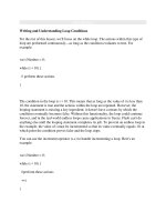 Tài liệu Writing and Understanding Loop Conditions doc