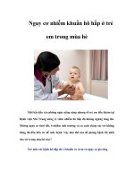 Tài liệu Nguy cơ nhiễm khuẩn hô hấp ở trẻ em trong mùa hè doc
