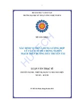 Luận văn Xác định vị trí và dung lượng hợp lý của TCSC để chống nghẽn mạch trên đường dây truyền tải