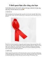 Tài liệu 5 thói quen làm xấu răng của bạn ppt