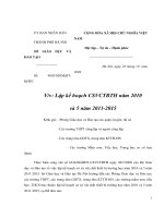 Tài liệu Lập kế hoạch CSVCTBTH năm 2010 và 5 năm 2011-2015 pdf