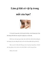 Tài liệu Làm gì khi có vật lạ trong mắt của bạn? pdf