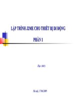  Lập trình J2ME cho thiết bị di động - 01 - Ebook