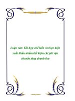 Luận văn Một số biện pháp nhằm đẩy mạnh xuất khẩu thủy sản vào thị trường Mỹ tại công ty chế biến và xuất khẩu thủy sản Thọ Quang