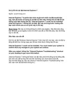 Tài liệu Xử lý lỗi khi cài đặt Internet Explorer 7 docx
