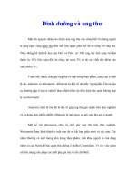 Tài liệu Dinh dưỡng và ung thư docx