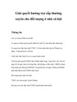 Tài liệu Giải quyết hưởng trợ cấp thường xuyên cho đối tượng ở nhà xã hội pdf
