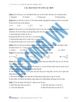 Tài liệu (Luyện thi cấp tốc Lý) Các bài toán con lắc đơn_Trắc nghiệm và đáp án pdf