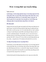 Tài liệu M & A trong lĩnh vực truyền thông doc
