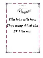 Tài liệu Tiểu luận triết học - Thực trạng thi cử của SV hiện nay docx