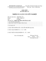 LUẬN VĂN TỐT NGHIỆP: THIẾT KẾ ĐỒNG HỒ SỐ BÁO GIỜ