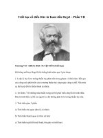 Tài liệu Triết học cổ điển Đức từ Kant đến Hegel – Phần VII doc