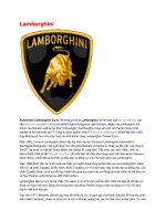 sơ lược lịch sử phát triển Lamborghini 