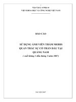 Tài liệu SỬ DỤNG ẢNH VIỄN THÁM MODIS QUAN TRẮC SỰ CỐ TRÀN DẦU TẠI QUẢNG NAM docx