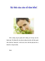 Tài liệu Kẻ thù của cửa sổ tâm hồn! pdf