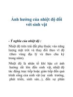 Tài liệu Ảnh hưởng của nhiệt độ đối với sinh vật pptx
