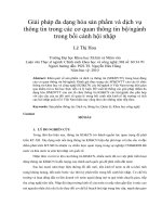 Giải pháp đa dạng hóa sản phẩm và dịch vụ thông tin trong các cơ quan thông tin bộ ngành trong bối cảnh hội nhập 