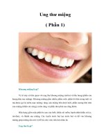 Tài liệu Ung thư miệng ( Phần 1) docx