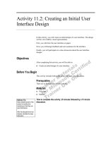 Tài liệu Activity 11.2: Creating an Initial User Interface Design pptx