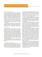 Tài liệu TOEFL TEST OF WRITTEN ENGLISH GUIDE pptx