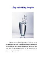 Tài liệu Uống nước không đơn giản pptx
