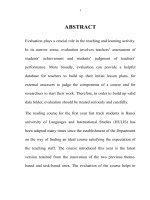 ĐÁNH GIÁ CHƯƠNG TRÌNH dạy đọc 1 CHO SINH VIÊN năm THỨ NHẤT hệ CHẤT LƯỢNG CAO KHOA NN&VH ANH mỹ   ĐHNN   ĐHQGHN