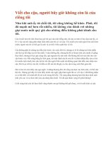 Viết cho cậu, người bây giờ không còn là của riêng tôi