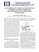 LOW FREQUENCY IGBT CONVERTER FOR CONTROL EXCITING FORCE OF ELECTROMAGNETIC VIBRATORY CONVEYORS 