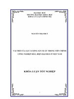 Vai trò của lực lượng sản xuất trong tiến trình công nghiệp hóa, hiện đại hóa ở việt nam 