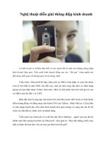 Tài liệu Nghệ thuật diễn giải thông điệp kinh doanh pptx