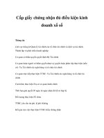 Tài liệu Cấp giấy chứng nhận đủ điều kiện kinh doanh xổ số doc