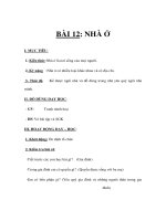 Tài liệu TNXH 1 - BÀI 12: NHÀ Ở pdf