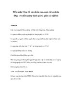 Tài liệu Tiếp nhận Công bố sản phẩm rau, quả, chè an toàn (Dựa trên kết quả tự đánh giá và giám sát nội bộ) pdf