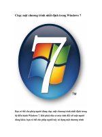 Tài liệu Chạy một chương trình nhất định trong Windows 7 ppt