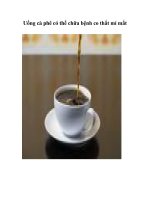 Tài liệu Uống cà phê có thể chữa bệnh co thắt mí mắt ppt