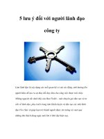 Tài liệu 5 lưu ý đối với người lãnh đạo công ty doc