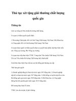 Tài liệu Thủ tục xét tặng giải thưởng chất lượng quốc gia pdf