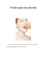 Tài liệu Chế độ ăn giúp răng chắc khỏe doc