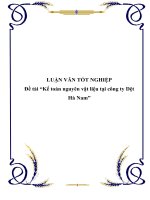 Tài liệu Luận văn tốt nghiệp “Kế toán nguyên vật liệu tại công ty Dệt Hà Nam” ppt