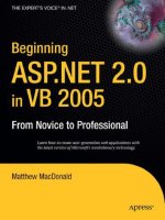 Tài liệu Beginning ASP.NET 2.0 in VB 2005 From Novice to Professional ppt