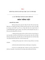 Tài liệu KIỂM TRA, ĐÁNH GIÁ KẾT QUẢ HỌC TẬP CÁC MÔN HỌC - MÔN TIẾNG VIỆT docx