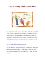 Tài liệu Bày tỏ thái độ xin lỗi như thế nào ? pdf