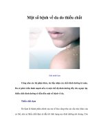 Tài liệu Một số bệnh về da do thiếu chất doc