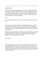 Tài liệu Creating a Class doc