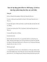 Tài liệu Xem xét áp dụng giảm kiểm tra chất lượng, vệ sinh an toàn thực phẩm hàng hóa thủy sản xuất khẩu docx